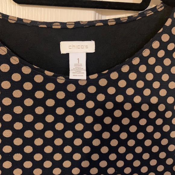 Chico’s Tan/Black Blouse/Jacket Set sz 1 - Picture 6 of 14